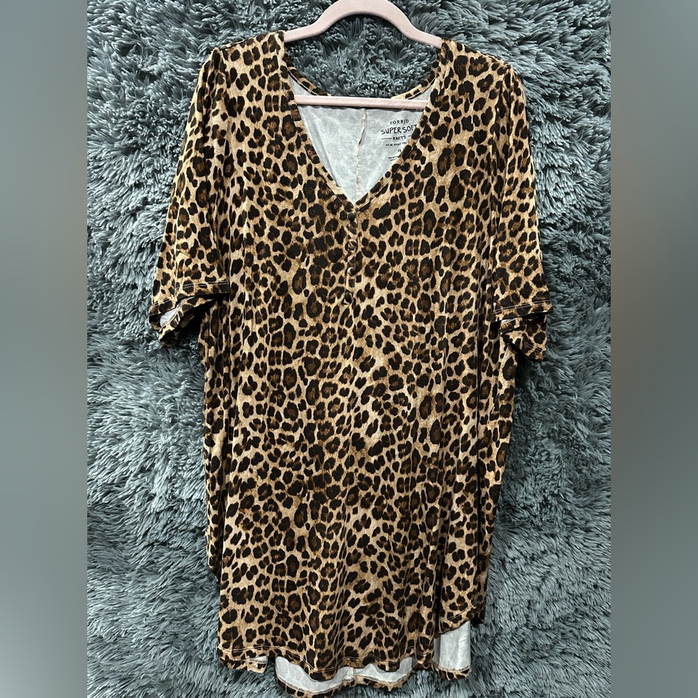 Torrid leopard print tunic top